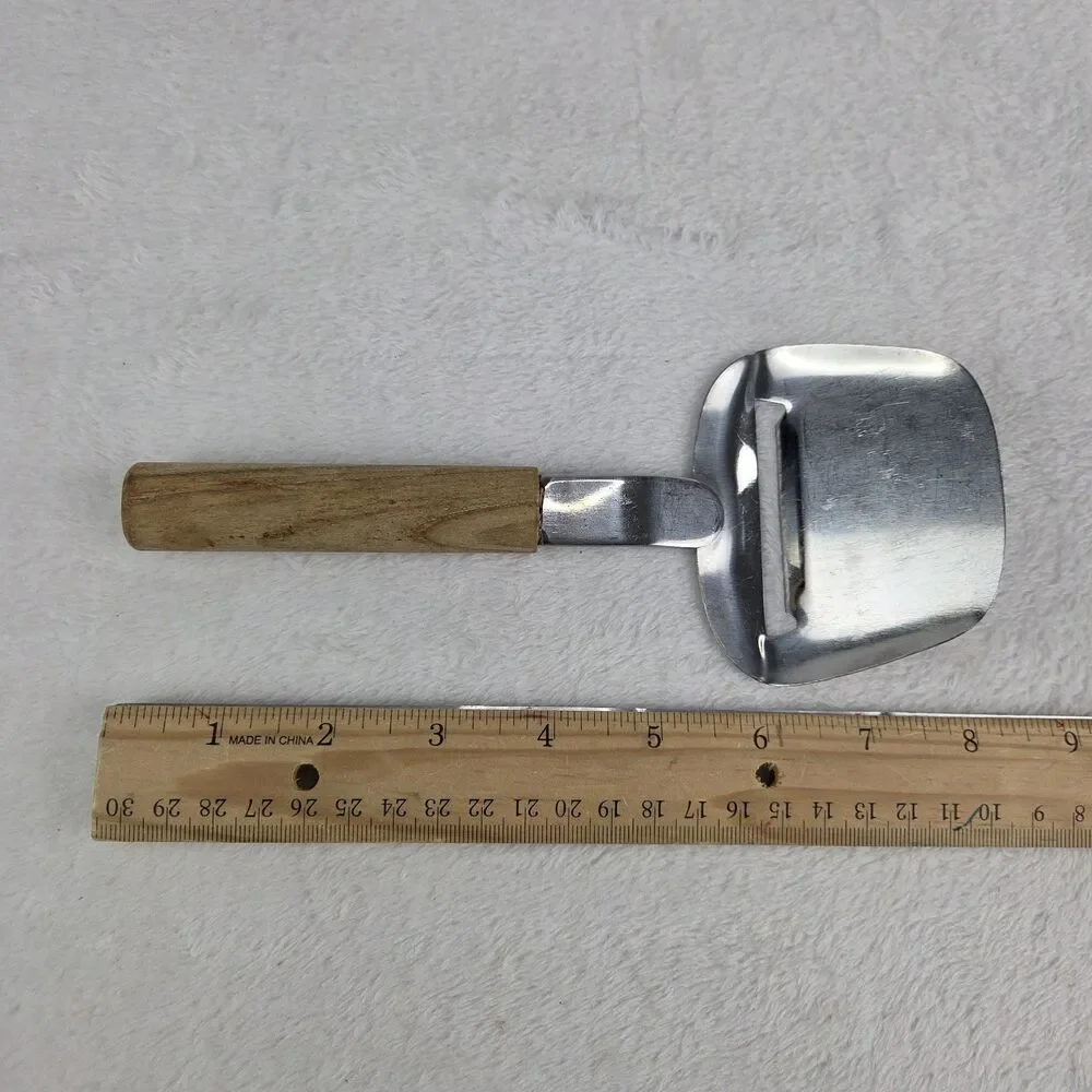 Vintage Stainless Steel Cheese Slicer Wood Handle Japan 8 Inch Kitchen Tool